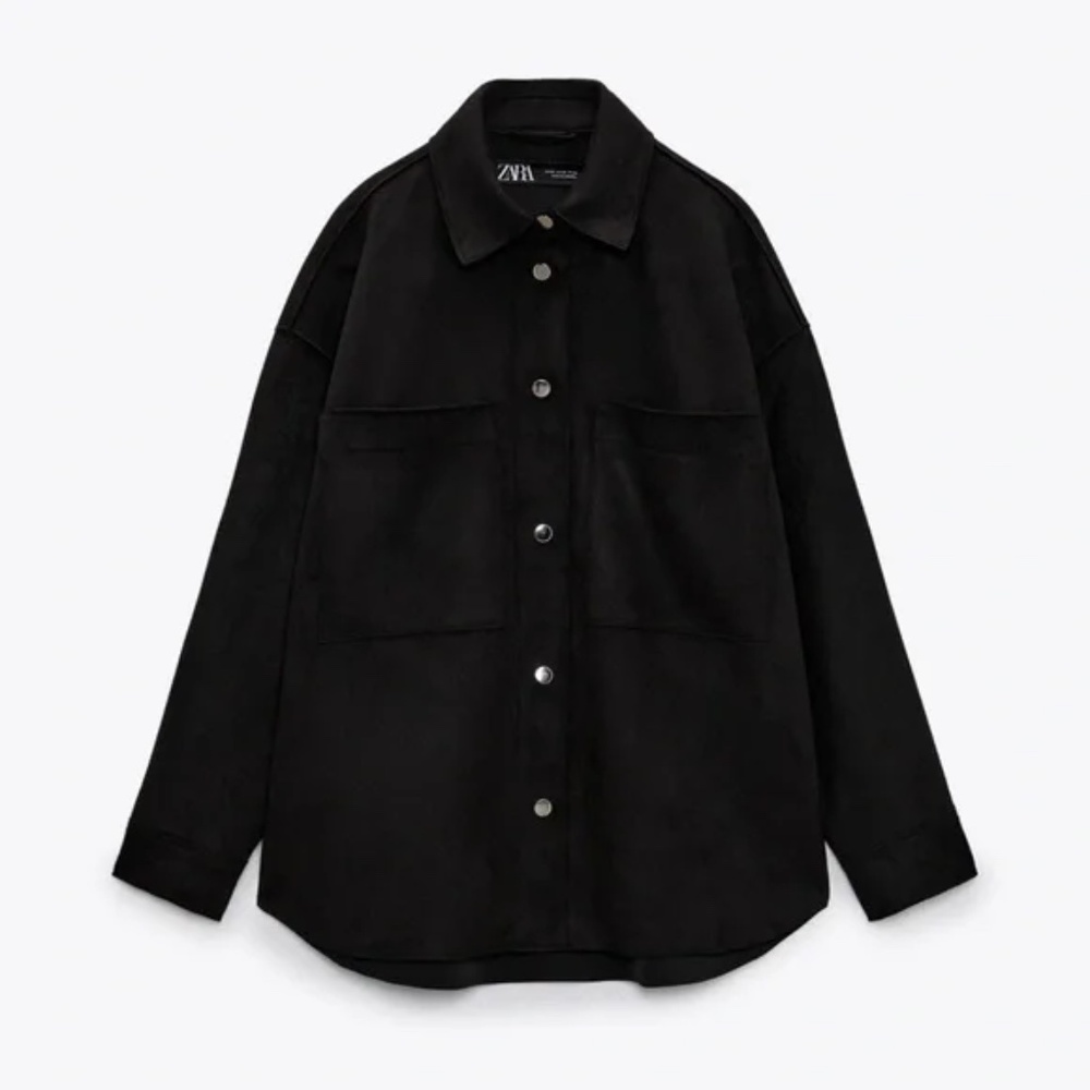 Zara oversized faux suede shaket